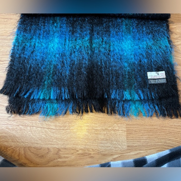 The Scotch House Blue And Black Scarf - Picture 5 of 10